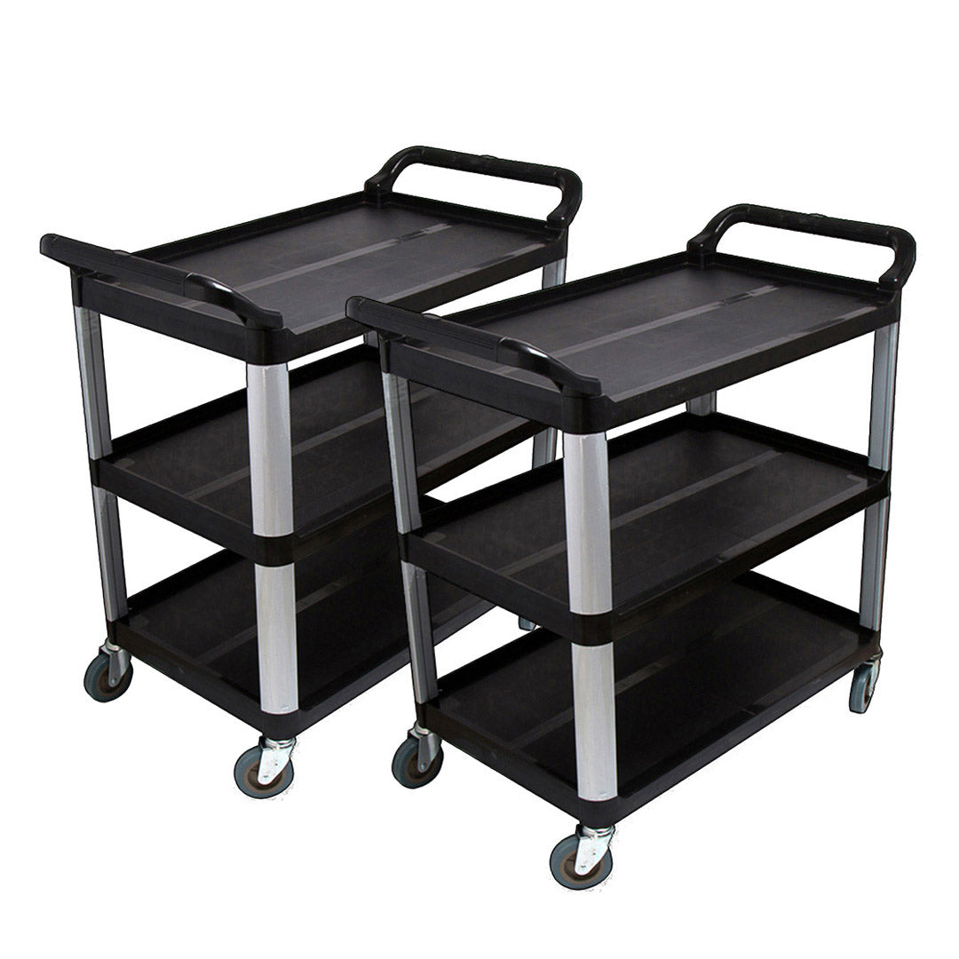 SOGA 2X 3 Tier 83.5x43x95cm Food Trolley Food Waste Cart Food Utility Mechanic Kitchen Small • LUZ-FoodCartRubbishSX2