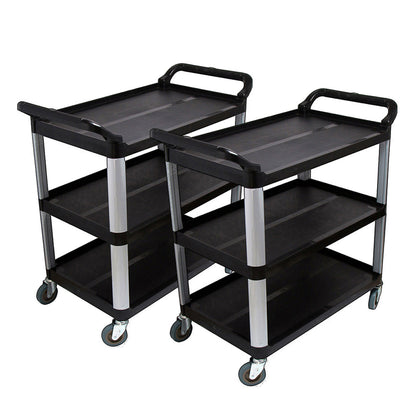 SOGA 2X 3 Tier 83.5x43x95cm Food Trolley Food Waste Cart Food Utility Mechanic Kitchen Small • LUZ-FoodCartRubbishSX2