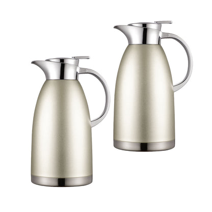 SOGA 2X 1.8LSilver Double-Wall vacuum with 2 layers stainless steel Construction Thermal Flask • LUZ-BottleWKE16X2