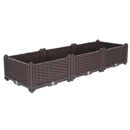 SOGA 120cm Raised Planter Box Vegetable Herb Flower Outdoor Plastic Plants Garden Bed • LUZ-PlantBox3A