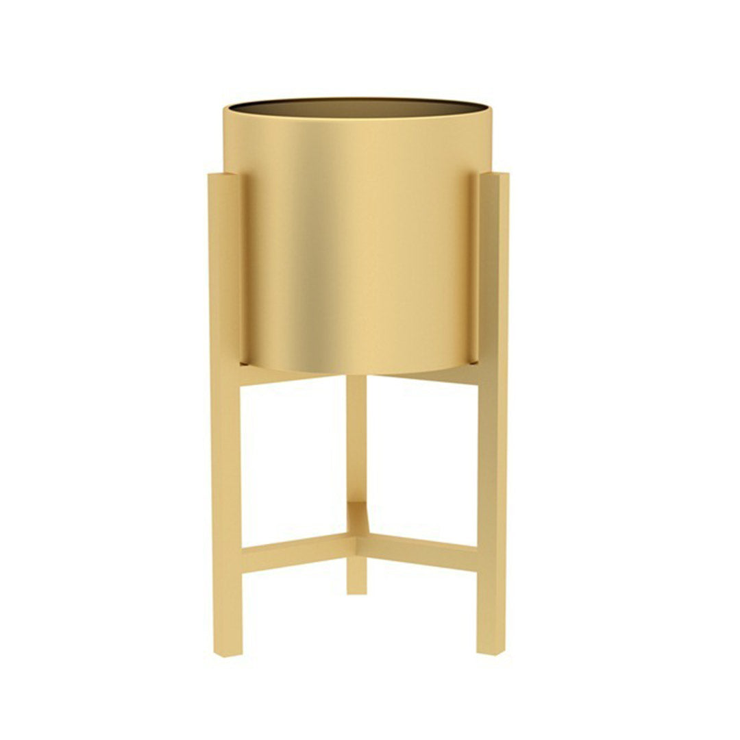 SOGA 45CM Gold Metal Plant Stand with Flower Pot Holder Corner Shelving Rack Indoor Display • LUZ-FPotH47GLD