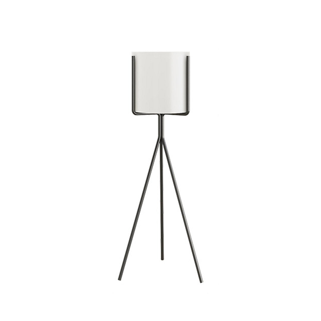 SOGA 80cm Tripod Flower Pot Plant Stand with White Flowerpot Holder Rack Indoor Display • LUZ-FPotH82WHT