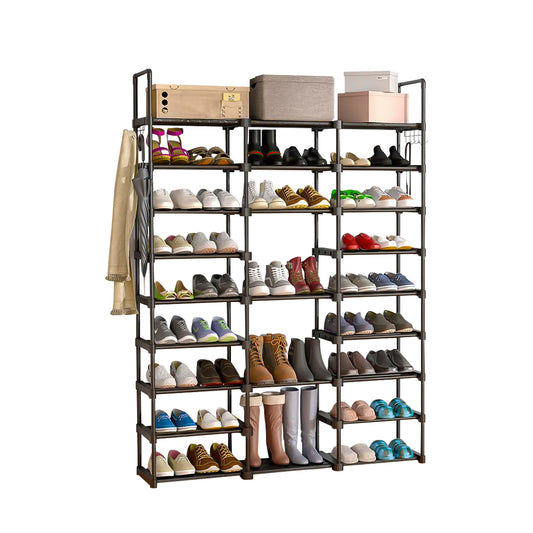 SOGA 21-Shelf Tier Shoe Storage Shelf Space-Saving Caddy Rack Organiser with Handle • LUZ-Rack0006