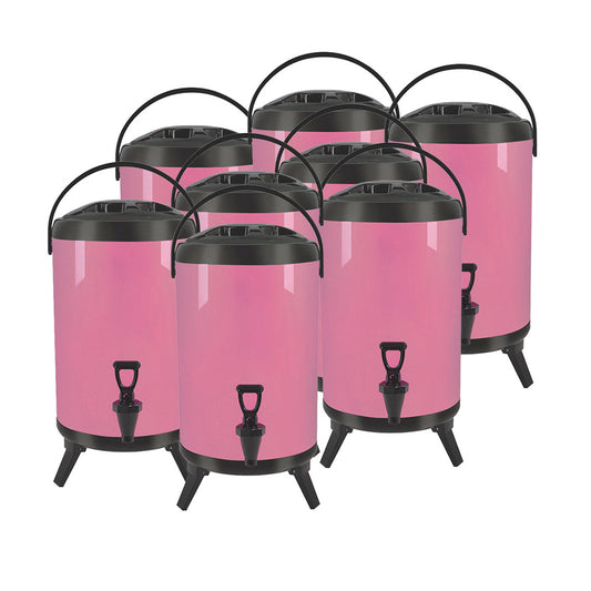 SOGA 8X 10L Stainless Steel Insulated Milk Tea Barrel Hot and Cold Beverage Dispenser Container with Faucet Pink • LUZ-VICDispenser10LPNKX8