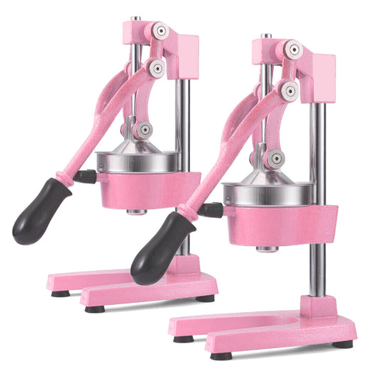 SOGA 2X Commercial Manual Juicer Hand Press Juice Extractor Squeezer Orange Citrus Pink • LUZ-JuicerManualPinkX2