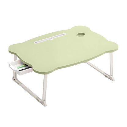 SOGA Green Portable Bed Table Adjustable Folding Mini Desk With Mini Drawer and Cup-Holder Home Decor • LUZ-BedTableM668