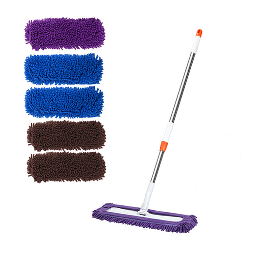 SOGA 60x12 Microfiber Flat Mop Floor Cleaning Pads Rotating Dust Remover 3 Color • LUZ-Mop3Co50