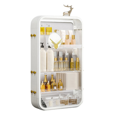 SOGA White Multi Tier Cosmetic Storage Rack Bathroom Vanity Tray Display Stand Organiser • LUZ-BathC129