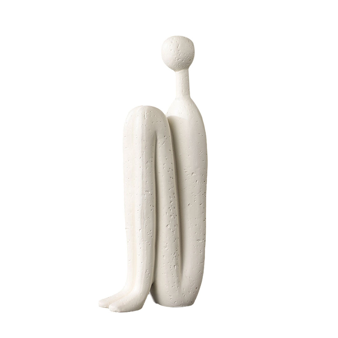 SOGA 10x28cm Ornament Modern Stickman Art Sculpture Minimalist Resin Statue Round Head for Home Decor and Bookend • LUZ-Ornament2924