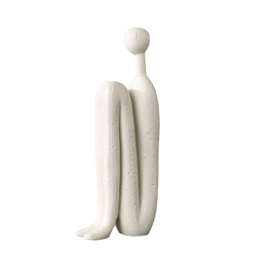 SOGA 10x28cm Ornament Modern Stickman Art Sculpture Minimalist Resin Statue Round Head for Home Decor and Bookend • LUZ-Ornament2924