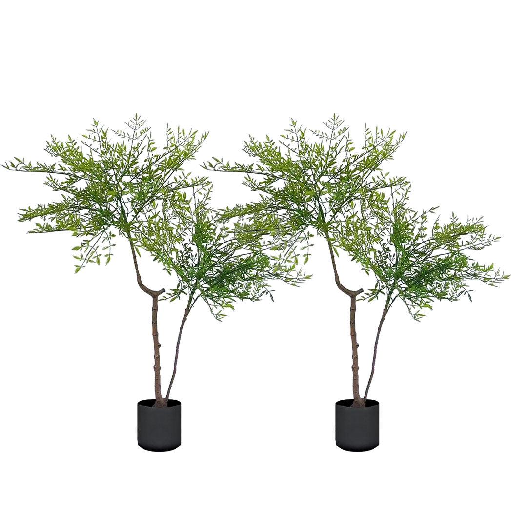 SOGA 2X 120cm Nandina Heavenly Bamboo Tree Artificial Plant Home Accent Decor • LUZ-APlantNTZ120X2