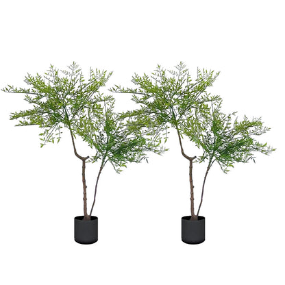 SOGA 2X 120cm Nandina Heavenly Bamboo Tree Artificial Plant Home Accent Decor • LUZ-APlantNTZ120X2