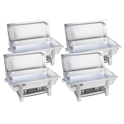 SOGA 4X Stainless Steel Chafing Single Tray Catering Dish Food Warmer • LUZ-ChafingDish56081X4