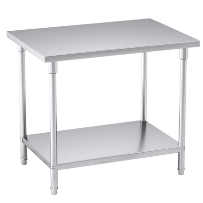 SOGA 100*70*85cm Commercial Catering Kitchen Stainless Steel Prep Work Bench • LUZ-WorkBenchSS2008100CM