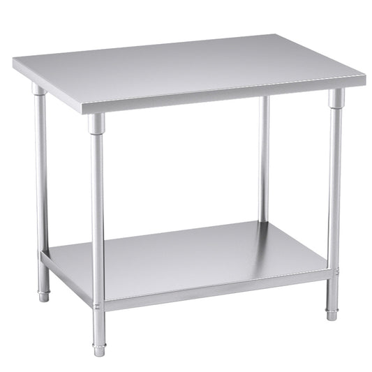 SOGA 100*70*85cm Commercial Catering Kitchen Stainless Steel Prep Work Bench • LUZ-WorkBenchSS2008100CM