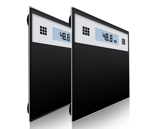 SOGA 2X 180kg Electronic Talking Scale Weight Fitness Glass Bathroom Scale LCD Display Stainless • LUZ-TalkingScaleStainlessX2