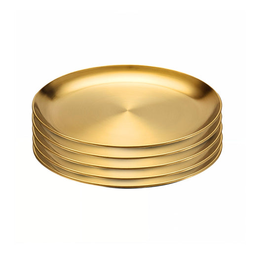 SOGA 26cm Premium Gold Grilling Plate  Durable, Heat Resistant, Perfect for BBQs and Outdoor Cooking Kitchen Essential • LUZ-VICPlate61