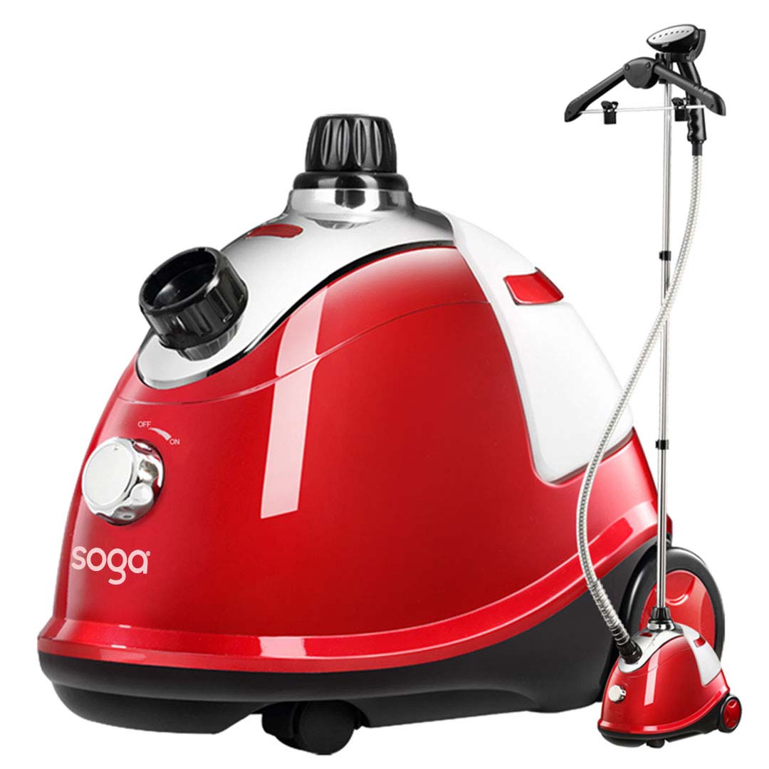 SOGA Garment Steamer Portable Cleaner Steam Iron Red • LUZ-GarmentRoundRed