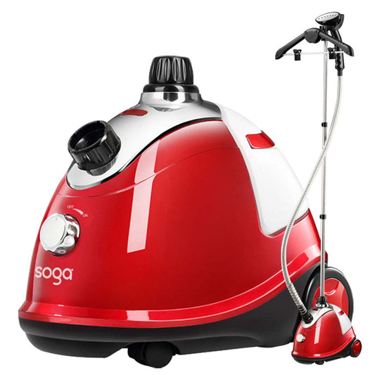 SOGA Garment Steamer Portable Cleaner Steam Iron Red • LUZ-GarmentRoundRed