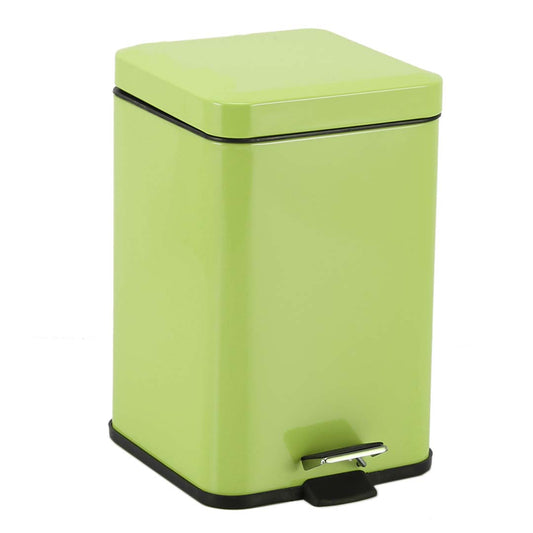 SOGA Foot Pedal Stainless Steel Rubbish Recycling Garbage Waste Trash Bin Square 12L Green • LUZ-RubbishBinSquare12LGreen