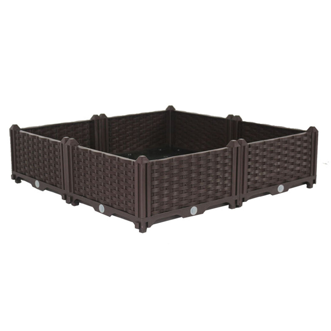 SOGA 80cm Raised Planter Box Vegetable Herb Flower Outdoor Plastic Plants Garden Bed • LUZ-PlantBox4C