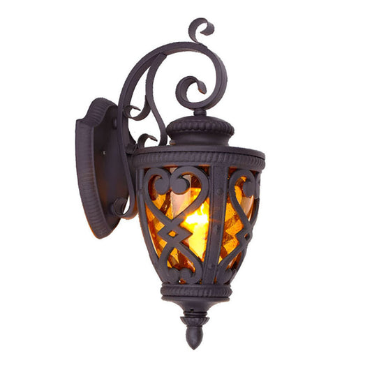 Vintage Lantern 57cm Outdoor Antique Bronze Wall Sconce Classic Rustic Exterior Light Fixture • LUZ-Lamp301Lge