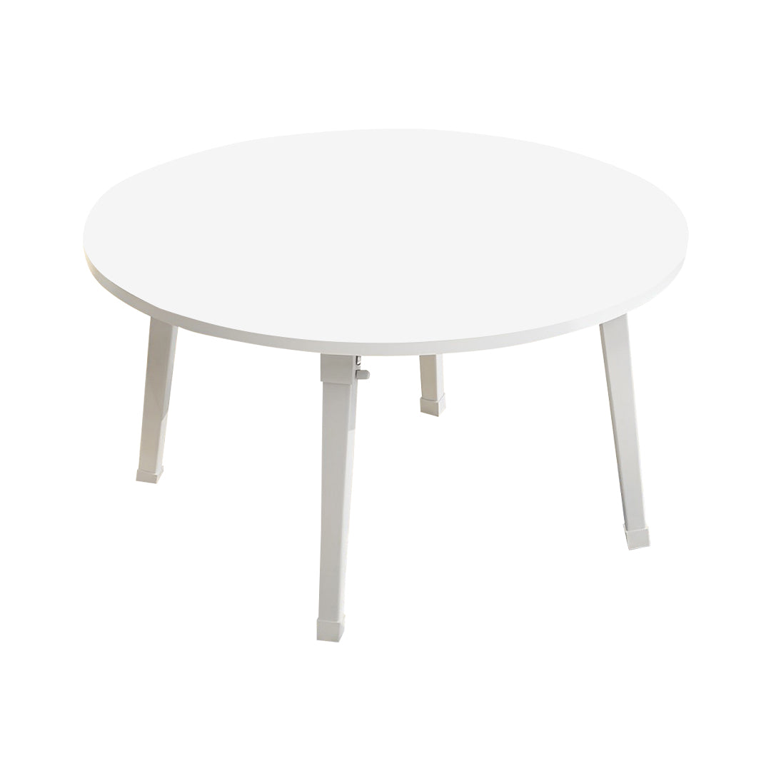 SOGA White Portable Floor Table Small Round Space-Saving Mini Desk Home Decor • LUZ-FloorTable506