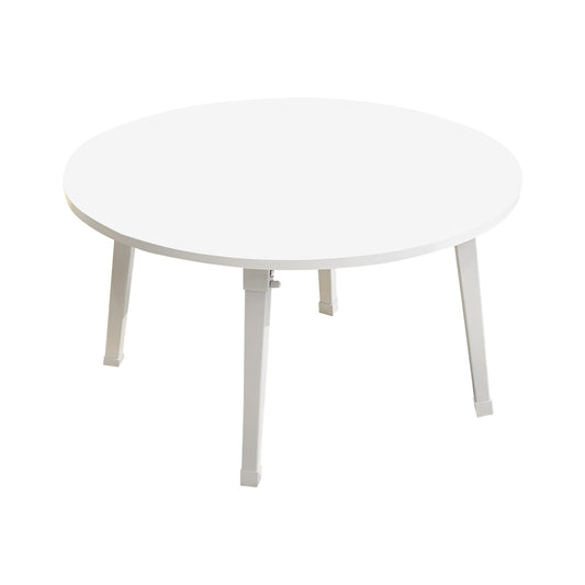 SOGA White Portable Floor Table Small Round Space-Saving Mini Desk Home Decor • LUZ-FloorTable506