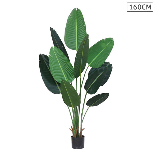 SOGA 160cm Artificial Green Indoor Traveler Banana Fake Decoration Tree Flower Pot Plant • LUZ-APlantFHM16010