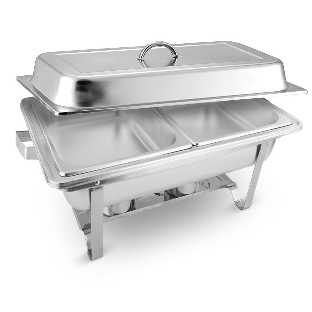 SOGA 4.5L Dual Tray Stainless Steel Chafing Food Warmer Catering Dish • LUZ-ChafingDish56302