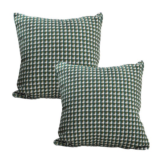 SOGA 2X 45cm Subtle Green Foliage Pillow SquareThrow pillow • LUZ-FrenchCushion259X2