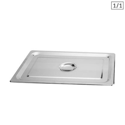 SOGA Gastronorm GN Pan Lid Full Size 1/1 Stainless Steel Tray Top Cover • LUZ-GP5501-JLID1F-X1