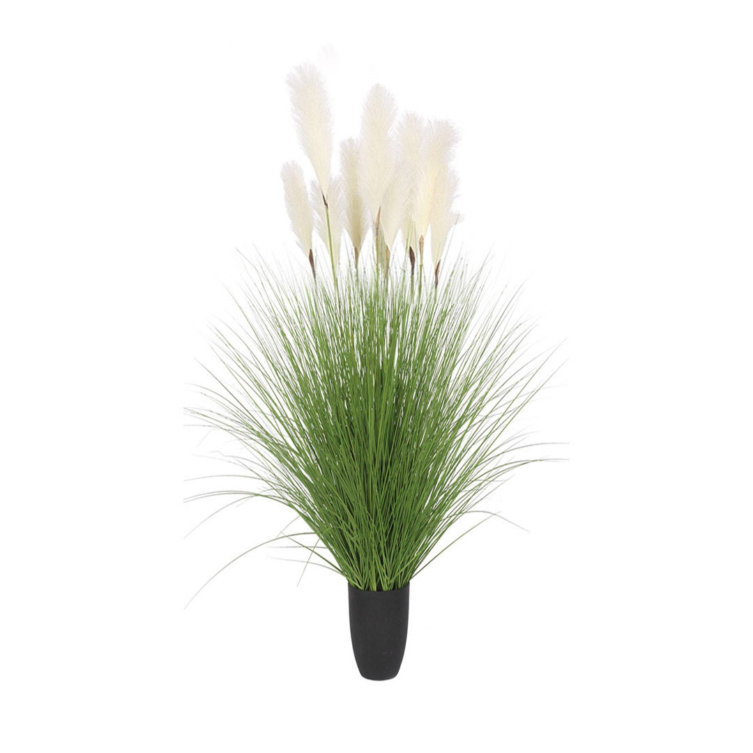 SOGA 110cm Artificial Indoor Potted Reed Bulrush Grass Tree Fake Plant Simulation Decorative • LUZ-APlantFH6022