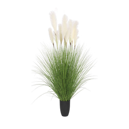 SOGA 110cm Artificial Indoor Potted Reed Bulrush Grass Tree Fake Plant Simulation Decorative • LUZ-APlantFH6022
