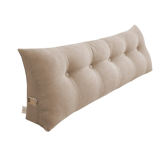 SOGA 150cm Beige Triangular Wedge Bed Pillow Headboard Backrest Bedside Tatami Cushion Home Decor • LUZ-PillowFab150Beige
