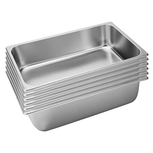 SOGA 6X Gastronorm GN Pan Full Size 1/1 GN Pan 15cm Deep Stainless Steel Tray • LUZ-GastronormPans5405X6