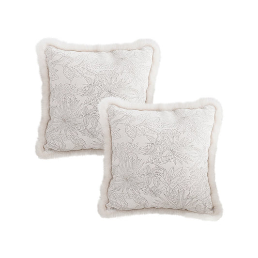 SOGA 2X 45cm Pillow Cover French Jacquard Woven France Peony Floral Made Throw Pillow • LUZ-FrenchCushion227X2