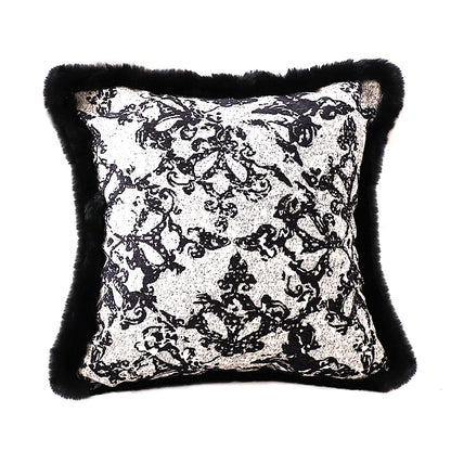 SOGA 45cm Vintage Black Herringbone Pillowcase Set & Square Throw Pillow • LUZ-FrenchCushion254