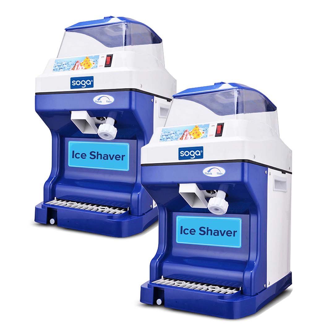 SOGA 2X Ice Shaver Commercial Electric Stainless Steel Ice Crusher Slicer Machine 180KG/h 88 • LUZ-CommercialElectricIceShaver188X2
