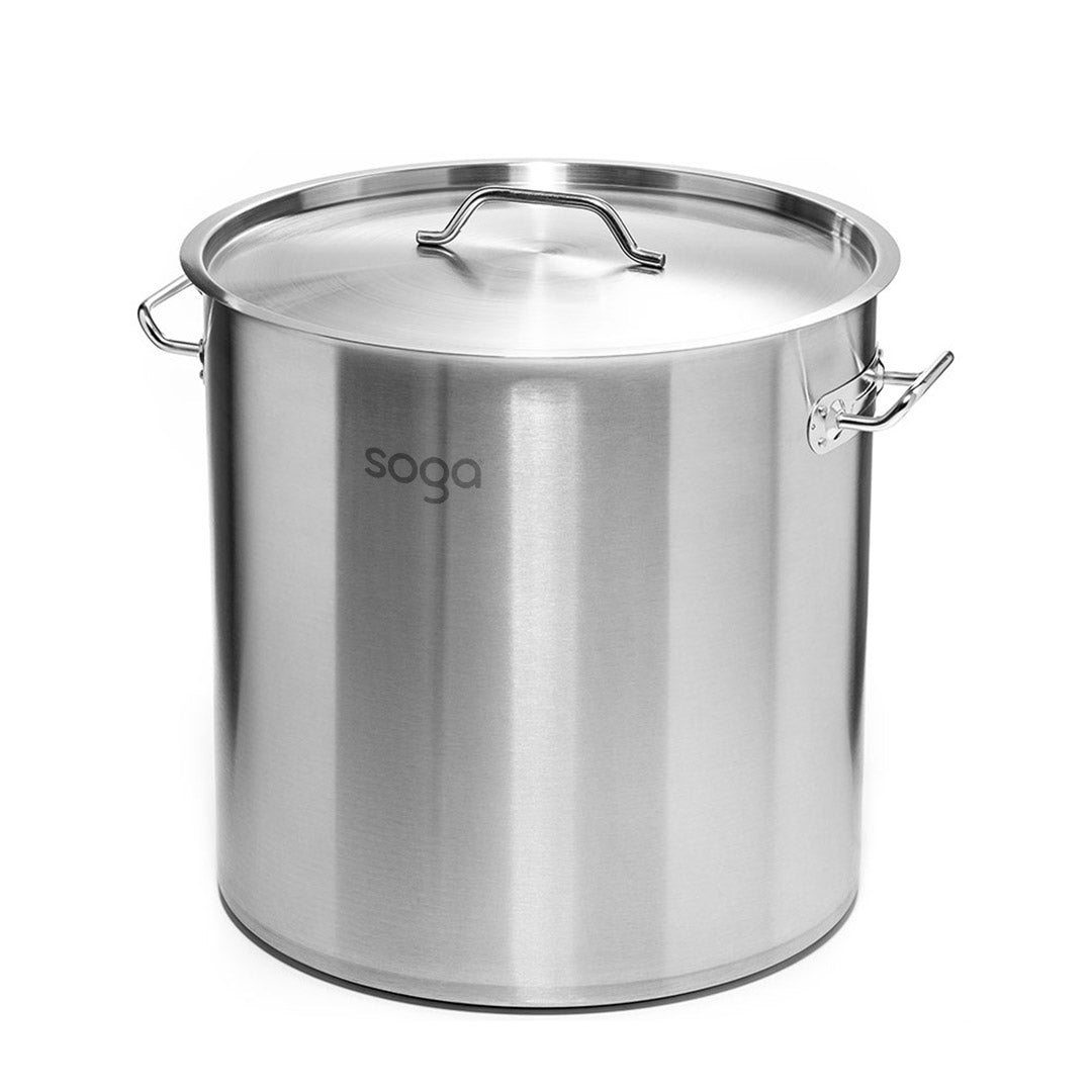 SOGA Stock Pot 170L Top Grade Thick Stainless Steel Stockpot 18/10 • LUZ-SOGAStockPot60CM170L