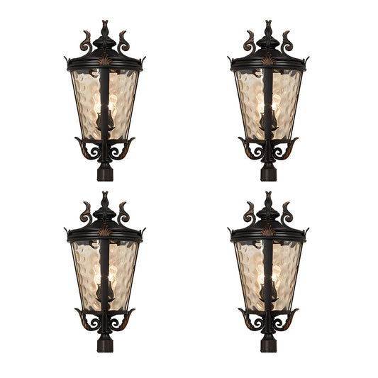 Vintage Lantern 4X 71.2cm Wall Lamp Modern Aluminum & Glass Wall Light Classic Outdoor Sconce Decorative Exterior Lighting • LUZ-Lamp584StandLgeX4