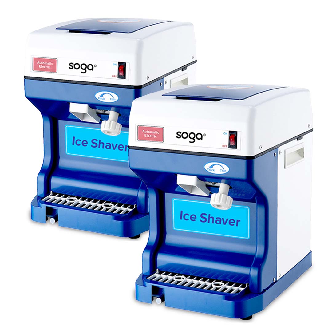 SOGA 2X Ice Shaver Commercial Electric Stainless Steel Ice Crusher Slicer Machine 120KG/h • LUZ-CommercialElectricIceShaver168X2