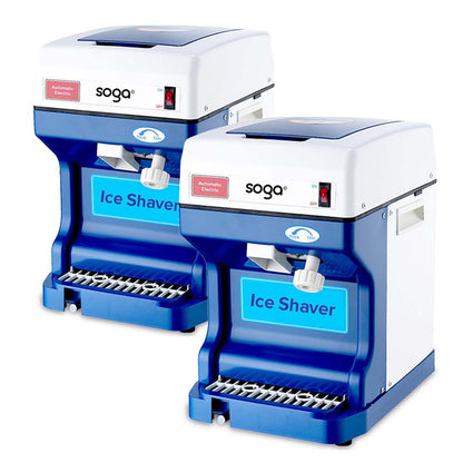 SOGA 2X Ice Shaver Commercial Electric Stainless Steel Ice Crusher Slicer Machine 120KG/h • LUZ-CommercialElectricIceShaver168X2