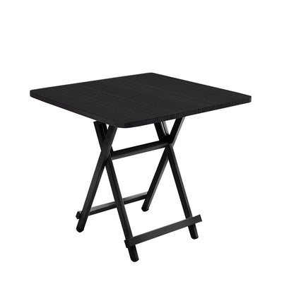 SOGA Black Dining Table Portable Square Surface Space Saving Folding Desk Home Decor • LUZ-Table1206Tall
