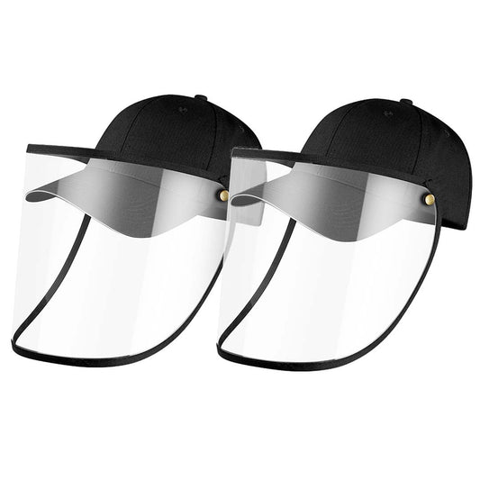 2X Outdoor Protection Hat Anti-Fog Pollution Dust Protective Cap Full Face HD Shield Cover Adult Black • LUZ-HatAdultBLKX2