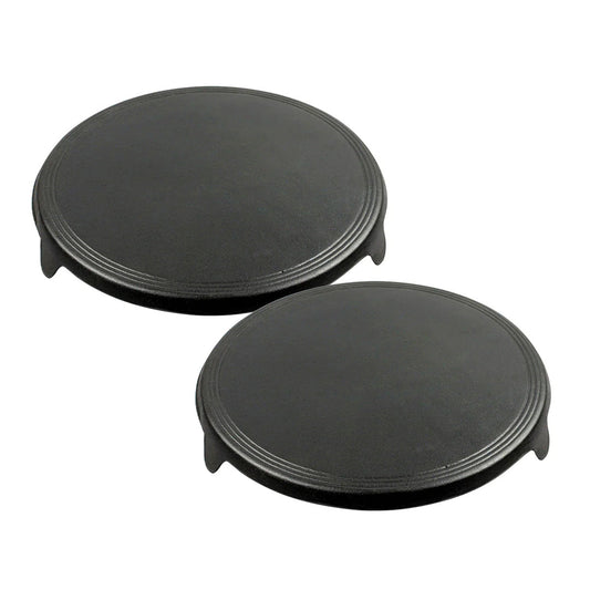 SOGA 2X 33CM Reversible Round Cast Iron Induction Crepes Pan Baking Cookie Pancake Pizza Bakeware • LUZ-ZPai052AX2