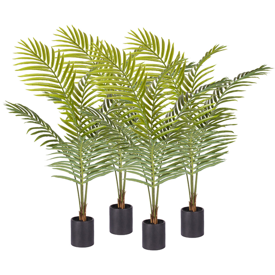 SOGA 4X 120cm Green Artificial Indoor Rogue Areca Palm Tree Fake Tropical Plant Home Office Decor • LUZ-APlant1206SAX4