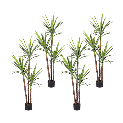 SOGA 4X 150cm Artificial Natural Green Dracaena Yucca Tree Fake Tropical Indoor Plant Home Office Decor • LUZ-APlantJL1503QX4