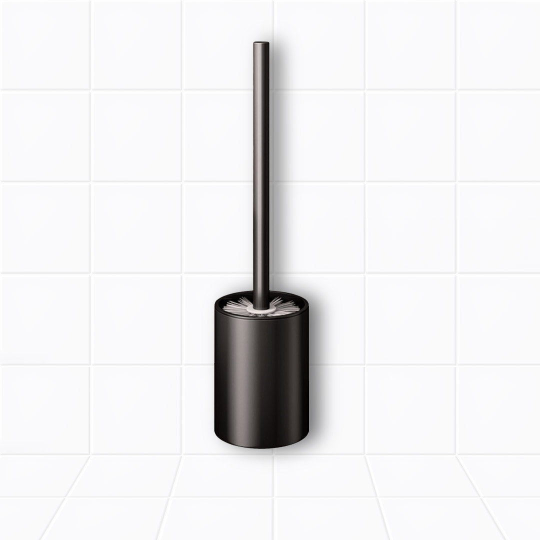 SOGA 27cm Wall-Mounted Toilet Brush with Holder Bathroom Cleaning Scrub Black • LUZ-TAN1043