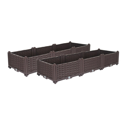 SOGA 2X 120cm Raised Planter Box Vegetable Herb Flower Outdoor Plastic Plants Garden Bed • LUZ-PlantBox3AX2